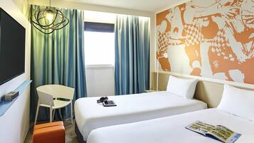 Premium bedding, pillow-top beds, desk, soundproofing