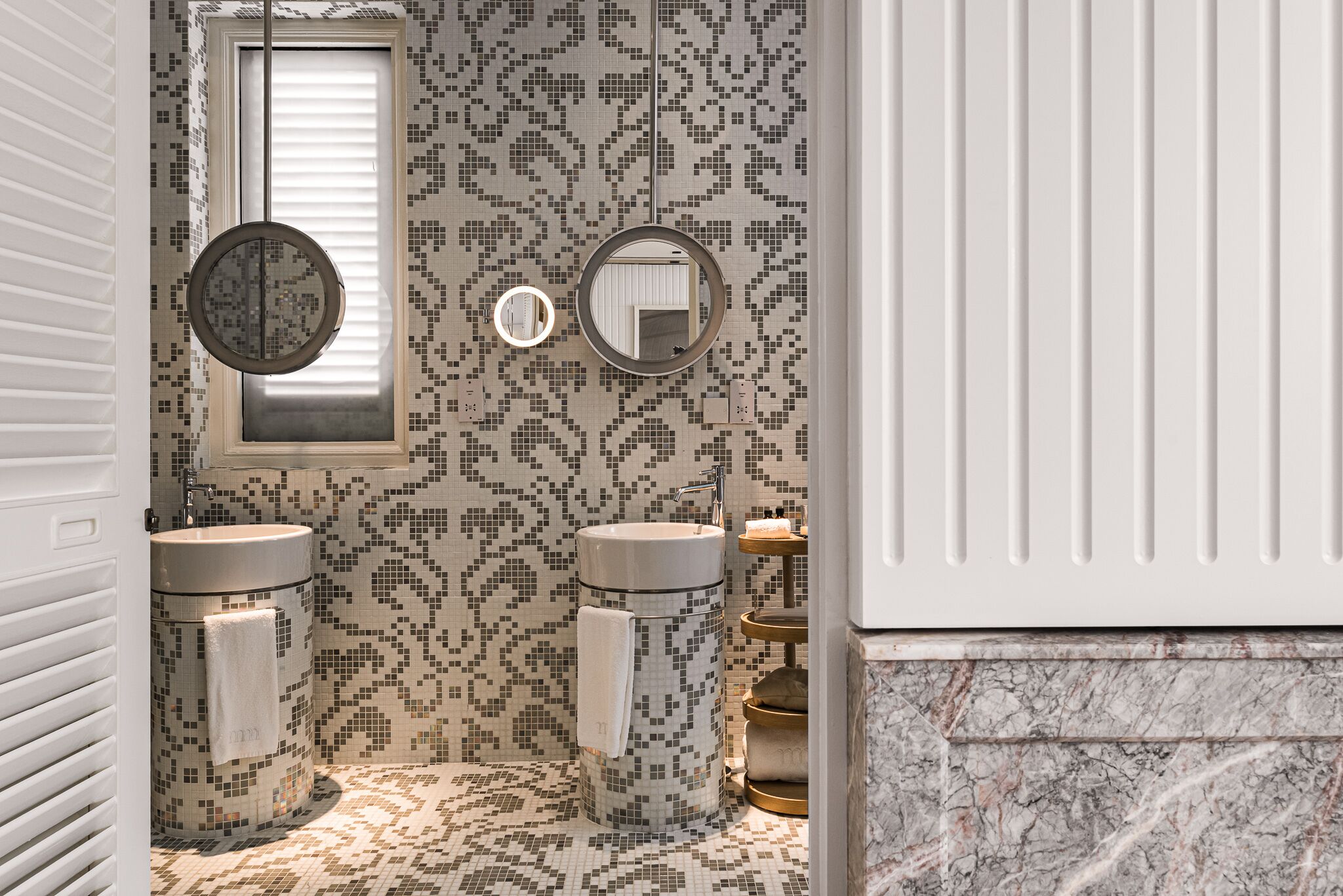 deluxe room, 1 king bed | bathroom | designer toiletries, hair dryer, bathrobes, slippers