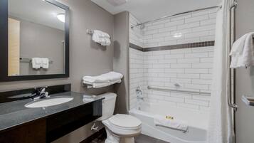 Free toiletries, hair dryer, towels