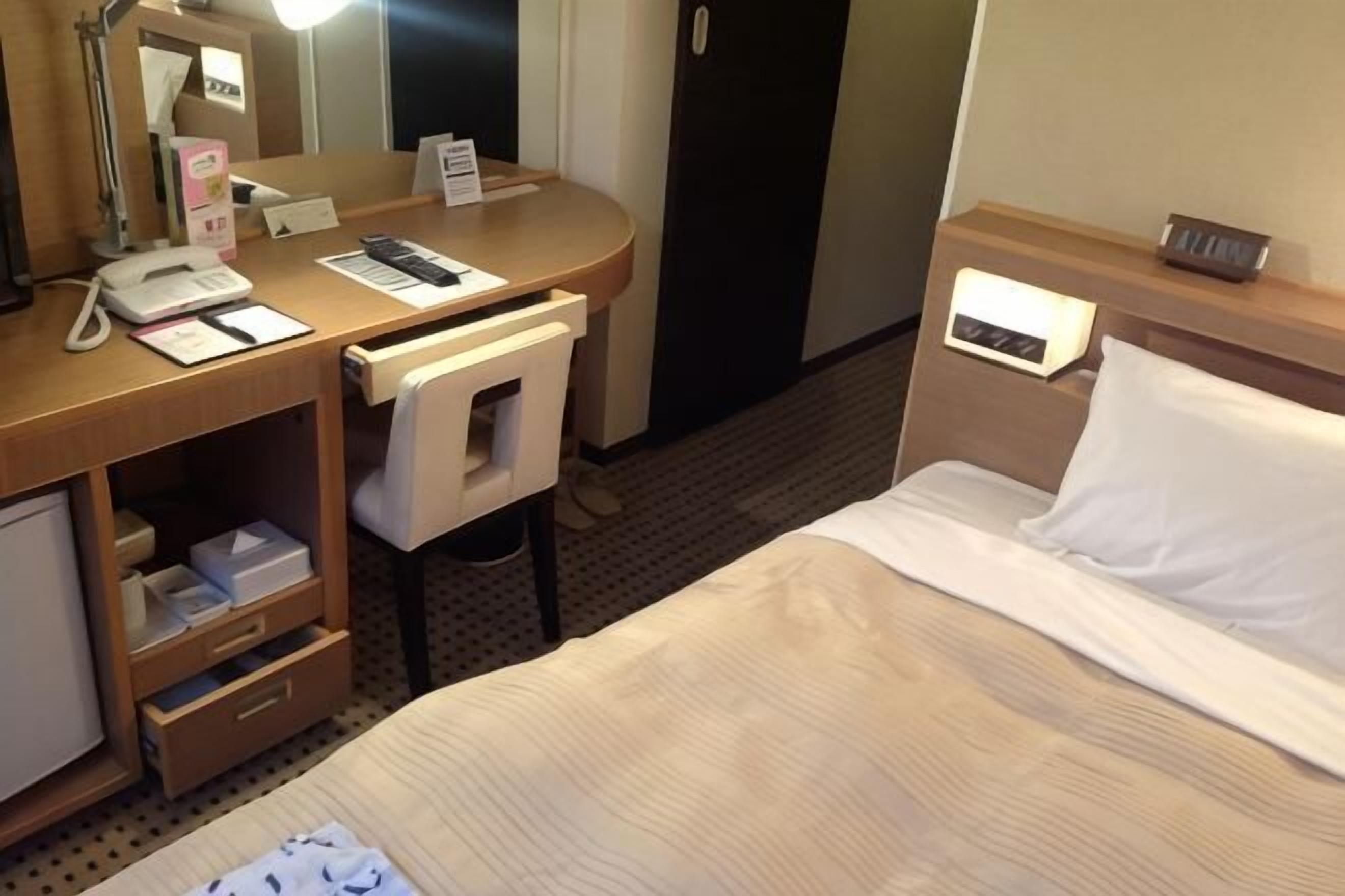 Down duvets, desk, blackout curtains, iron/ironing board