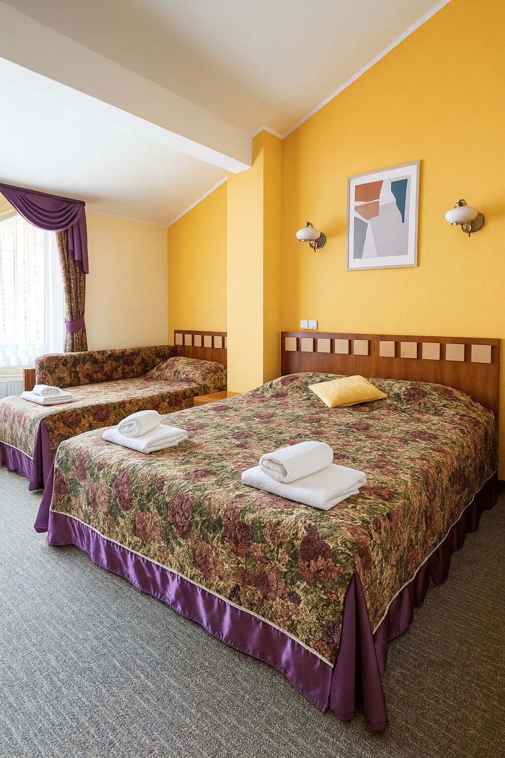Superior Triple Room | 1 bedroom, desk, laptop workspace, blackout drapes