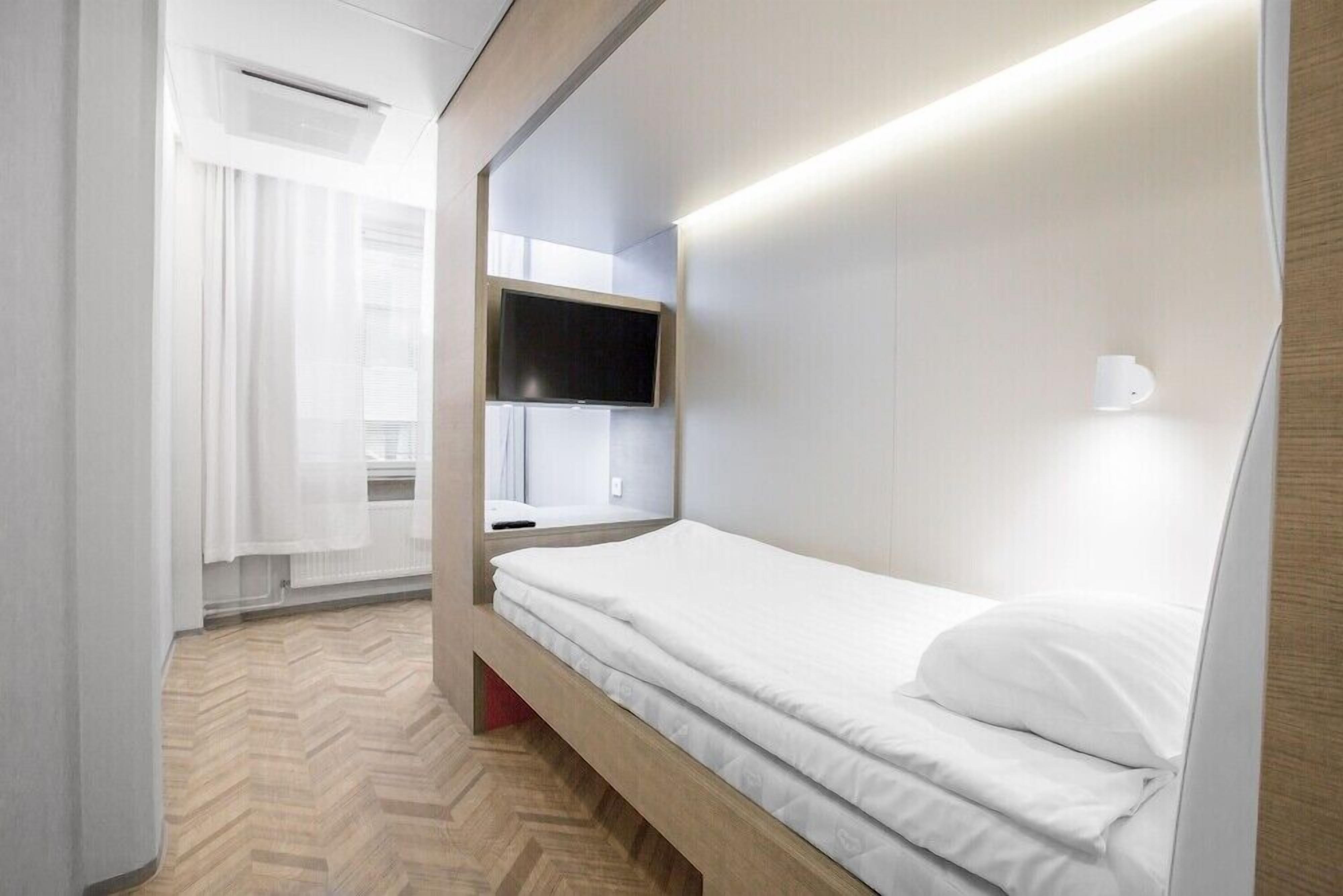 Blackout curtains, soundproofing, free WiFi, bed sheets