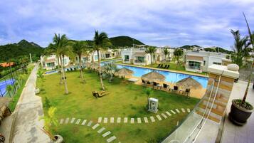 Vue depuis lâhĂ©bergement