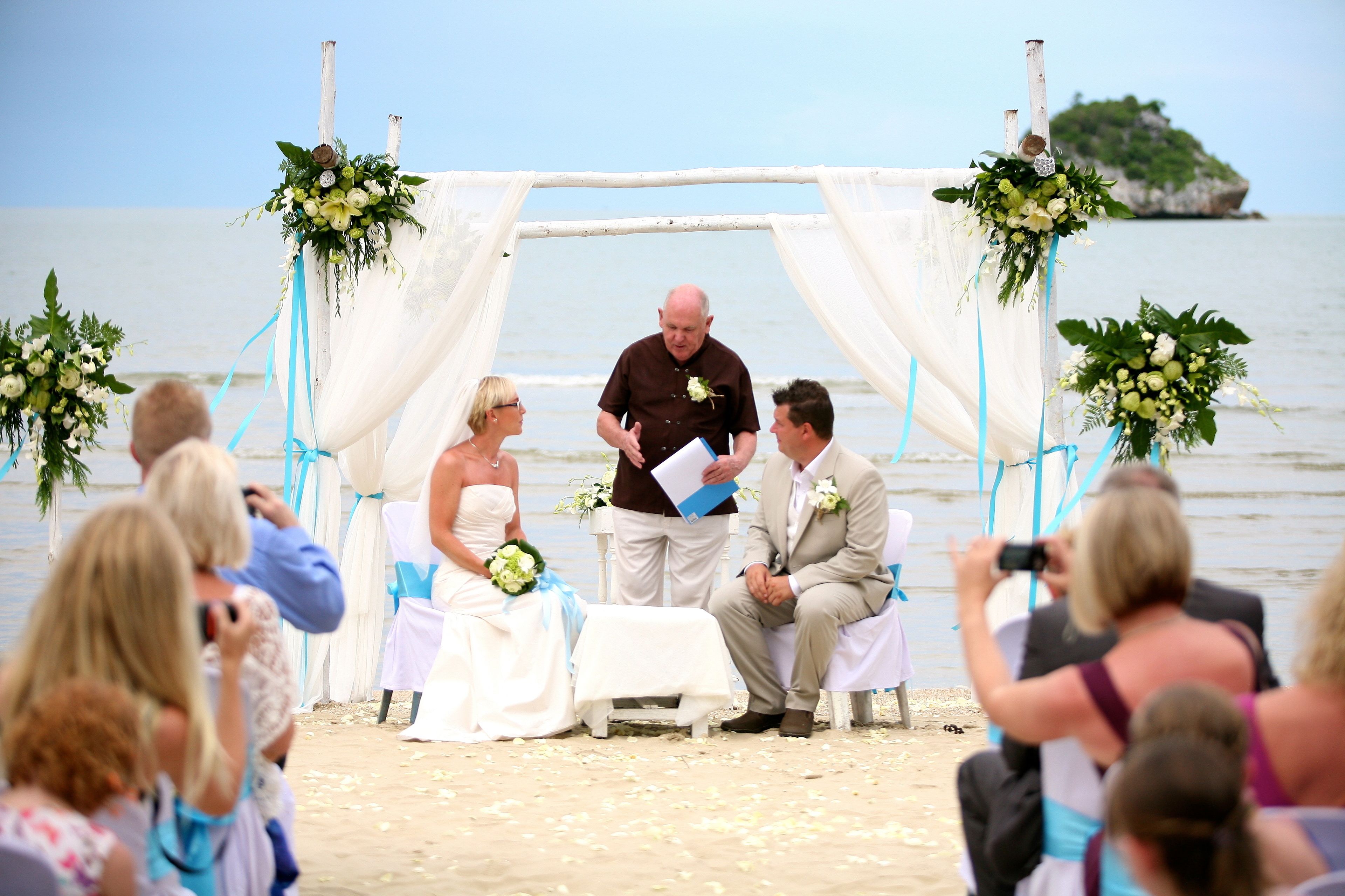 outdoor wedding area