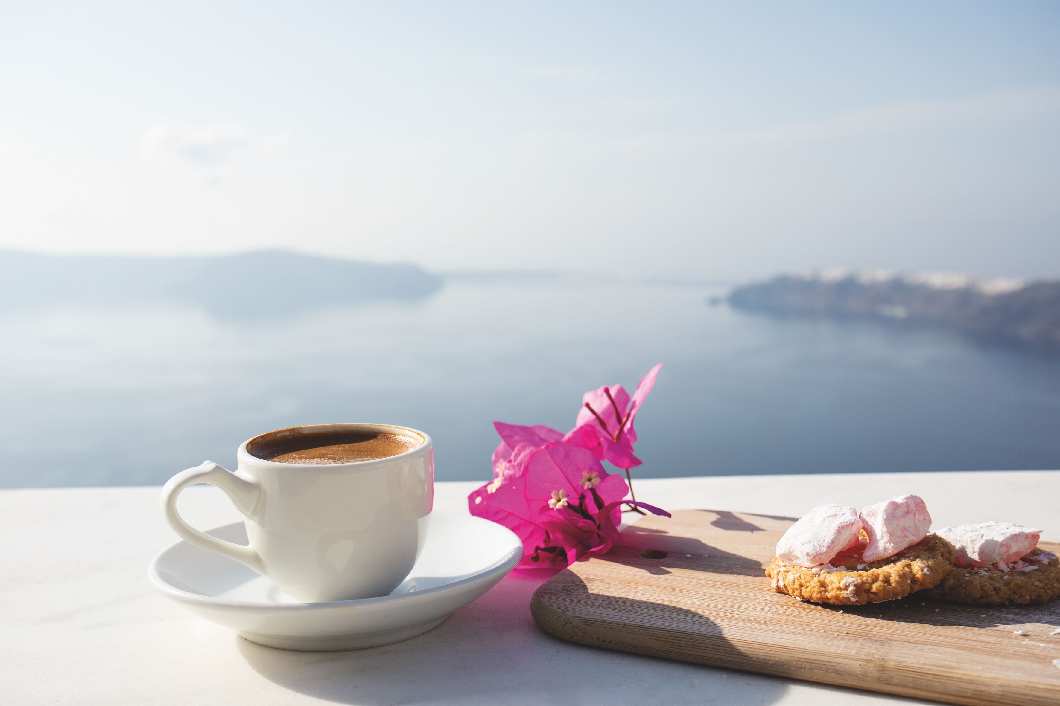 breakfast and lunch served, beach views