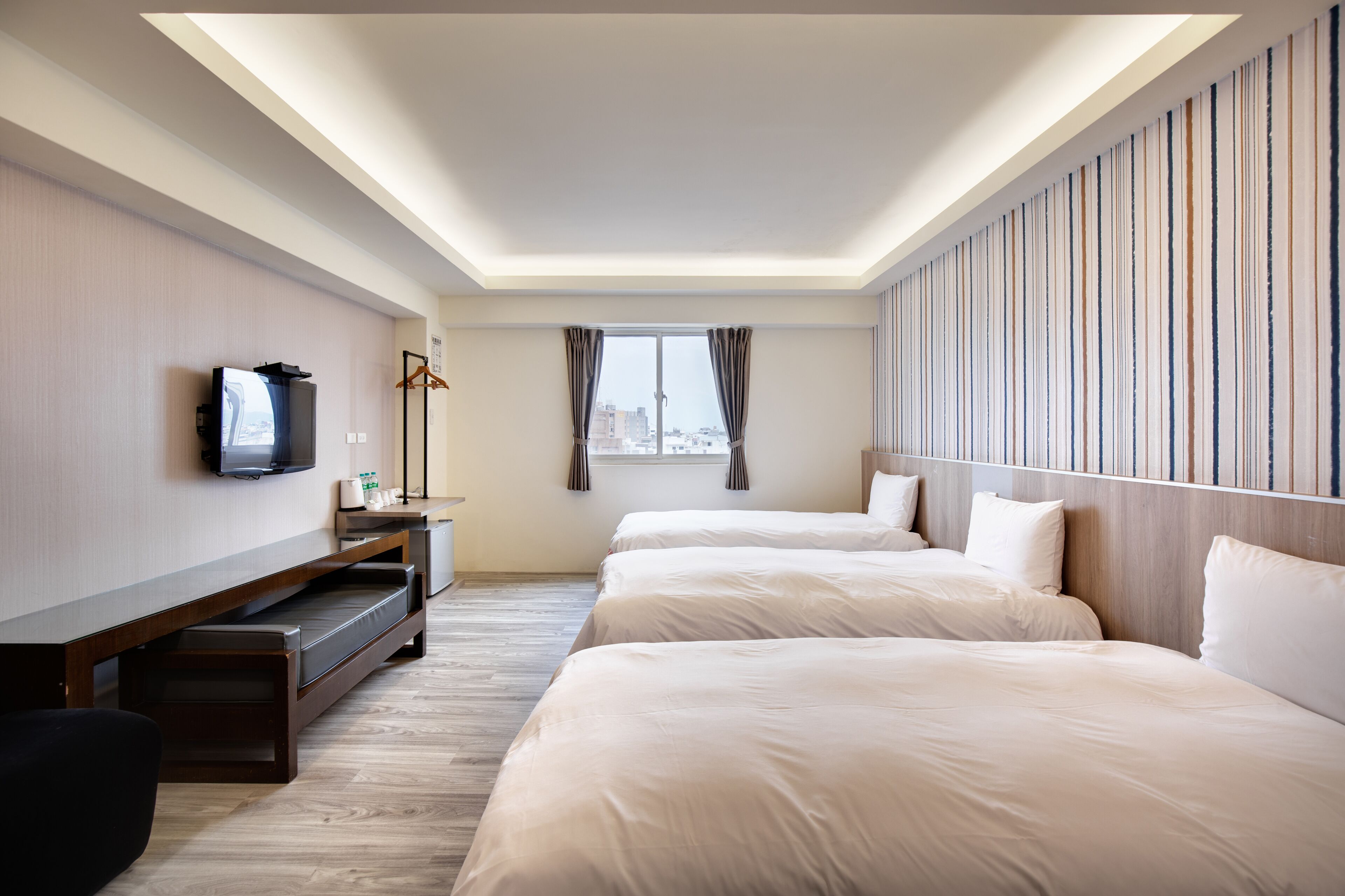 standard triple room | down duvets, individually furnished, desk, blackout curtains