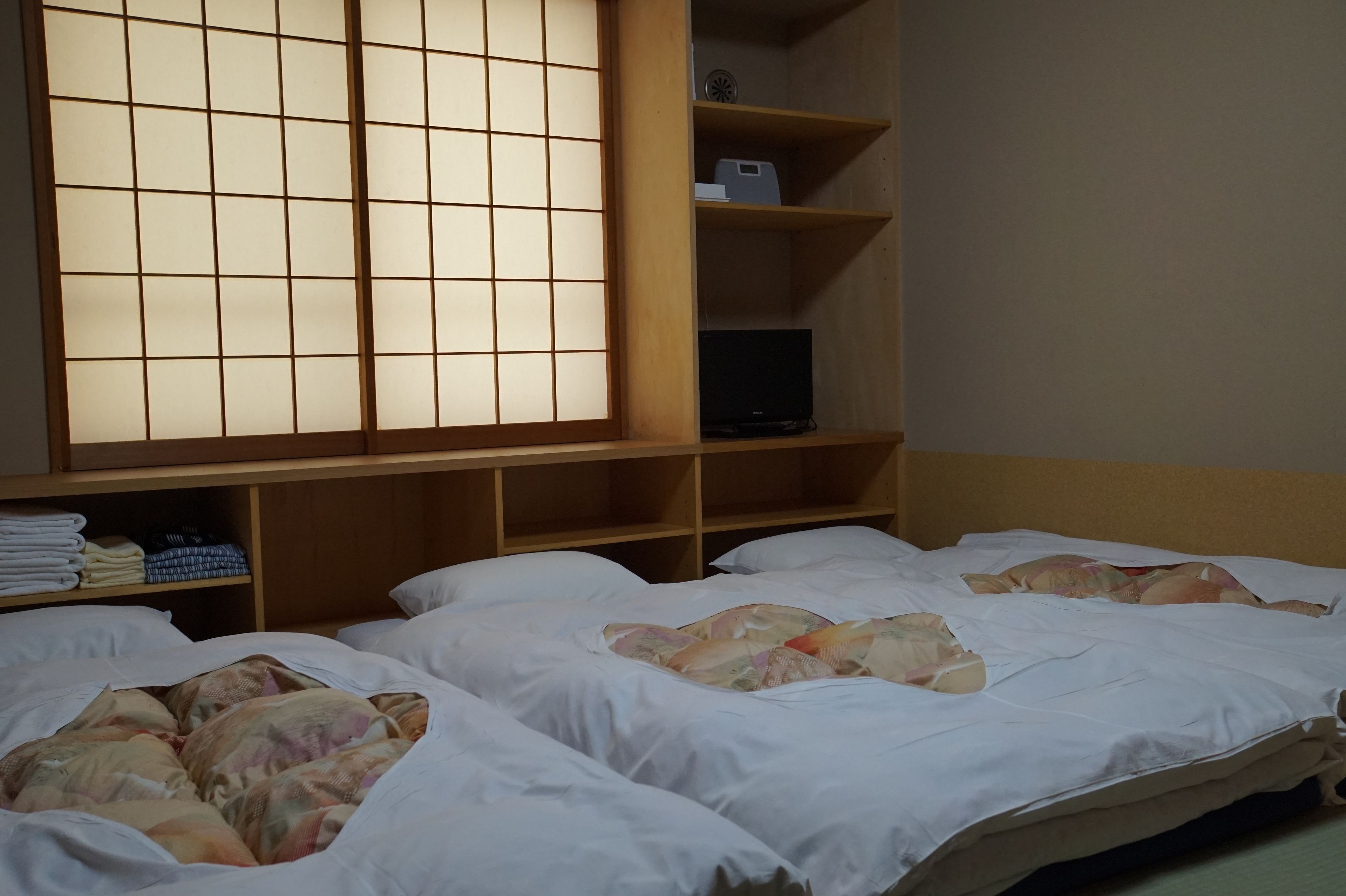 deluxe quadruple room, japanese futon | 1 bedroom, iron/ironing board, free wifi, bed sheets