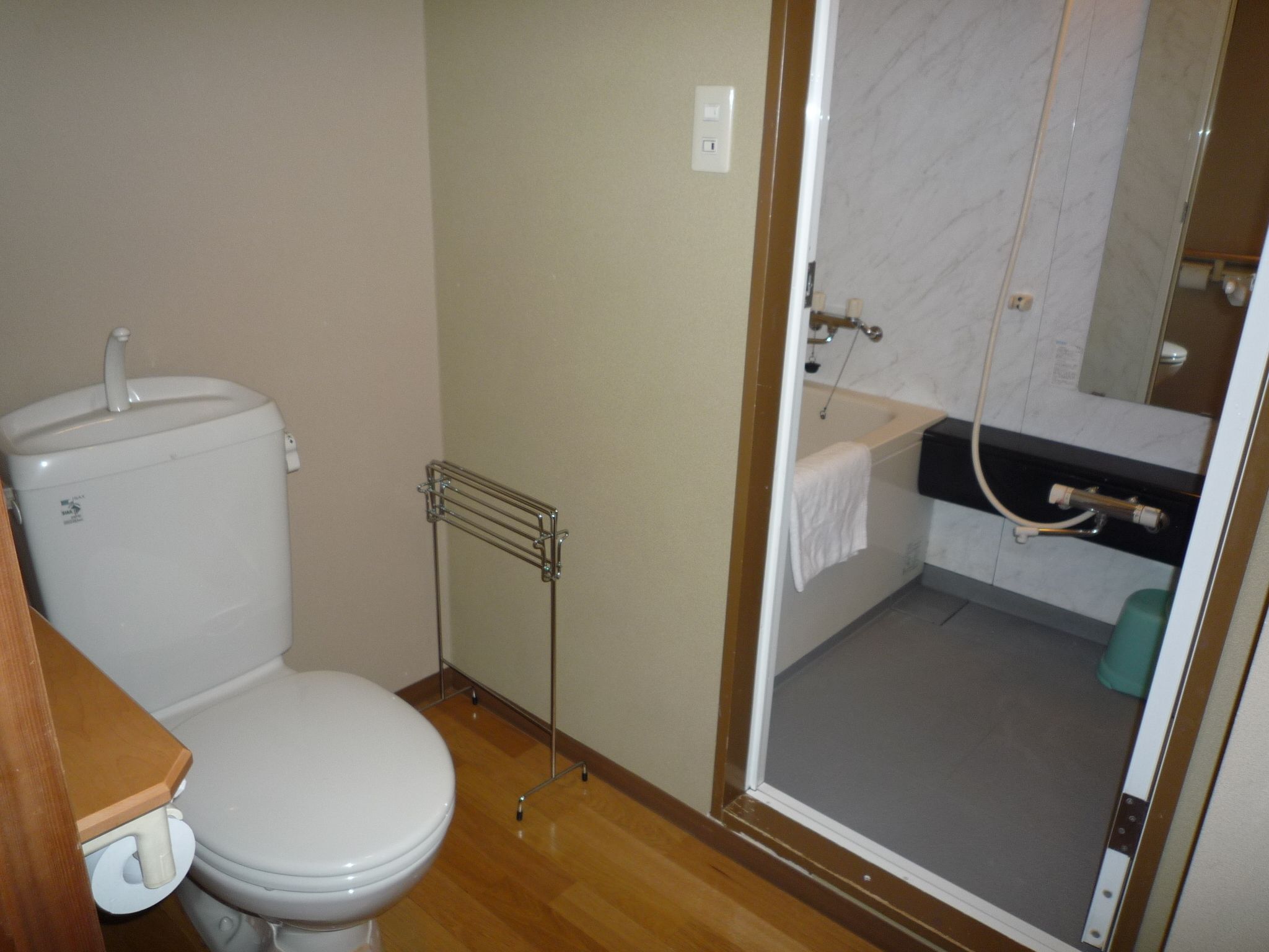 free toiletries, hair dryer, slippers, towels