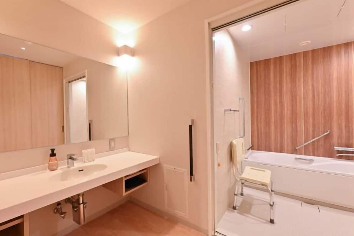 Bathroom | Free toiletries, hair dryer, slippers, electronic bidet