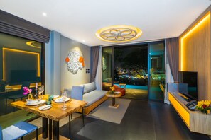 Villa, 1 Bedroom, Sea View | Living room