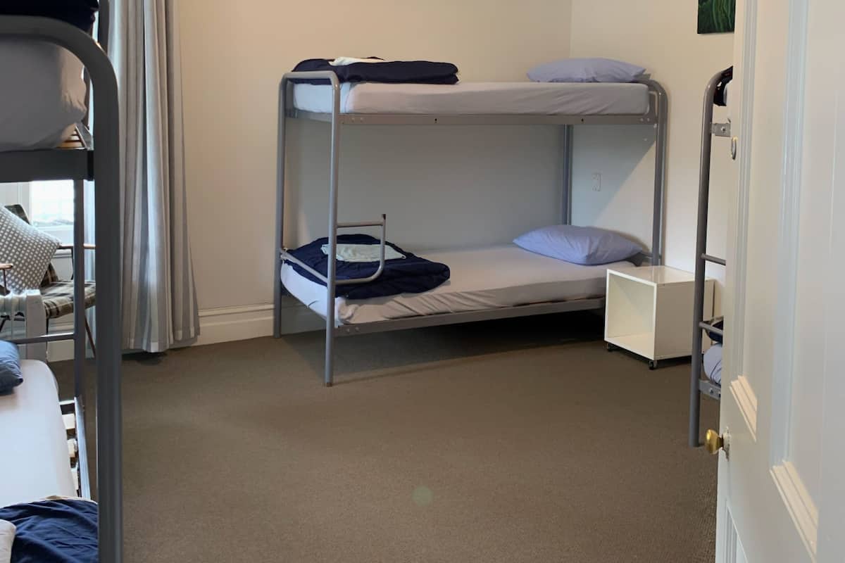 Blackout curtains, free WiFi, bed sheets
