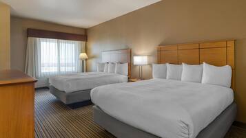 Standard Room, 2 Queen Beds, Accessible, Refrigerator & Microwave | Down comforters, desk, iron/ironing board, free cribs/infant beds