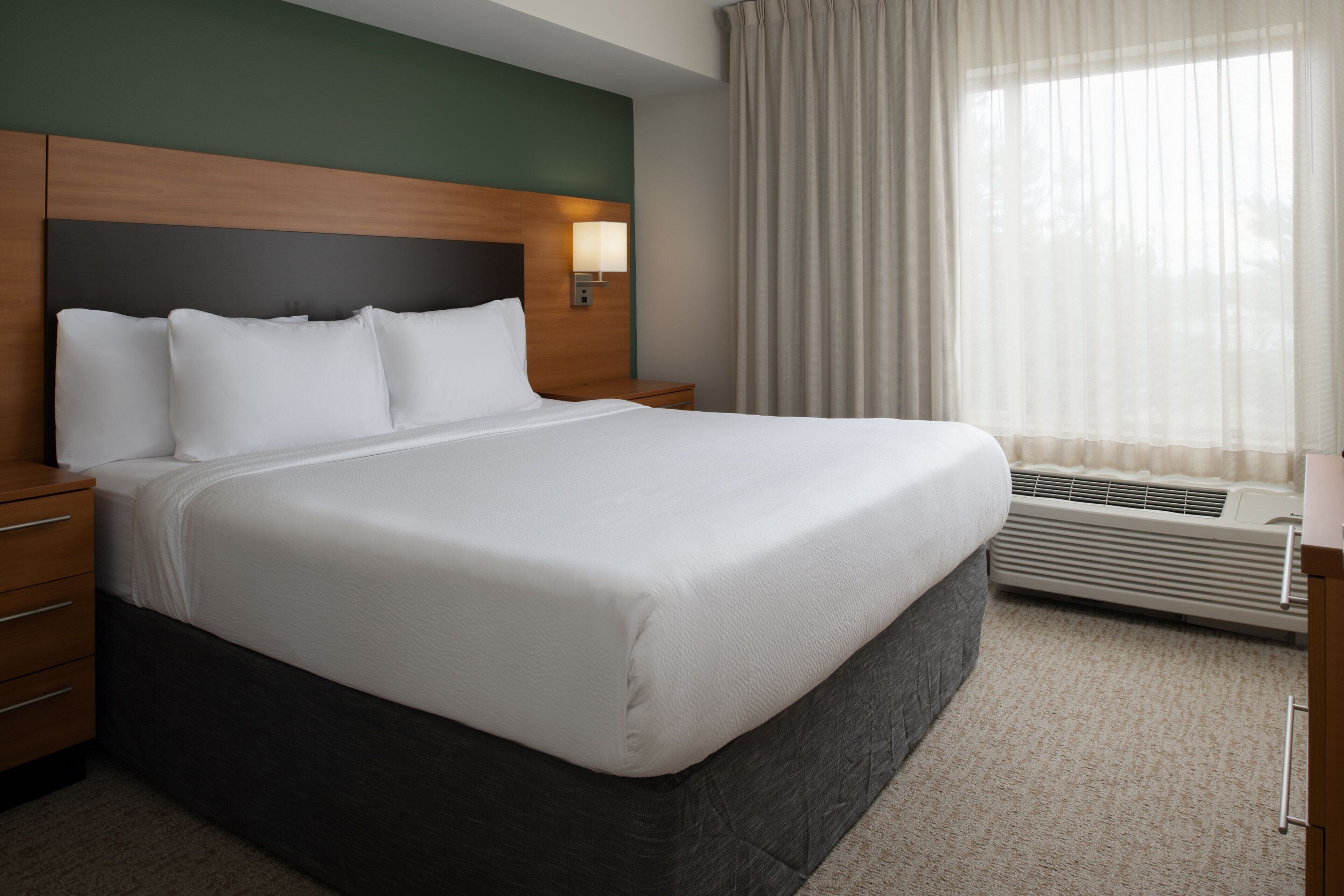 2 bedrooms, premium bedding, desk, laptop workspace