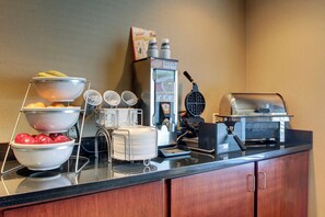 Free daily self-serve breakfast