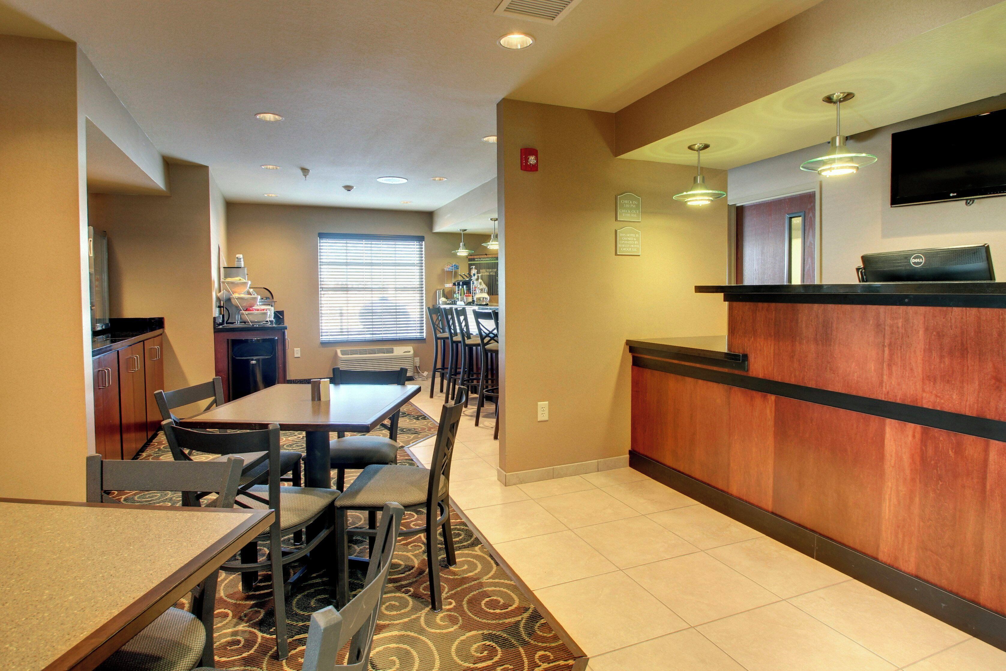 Free daily self-service breakfast 