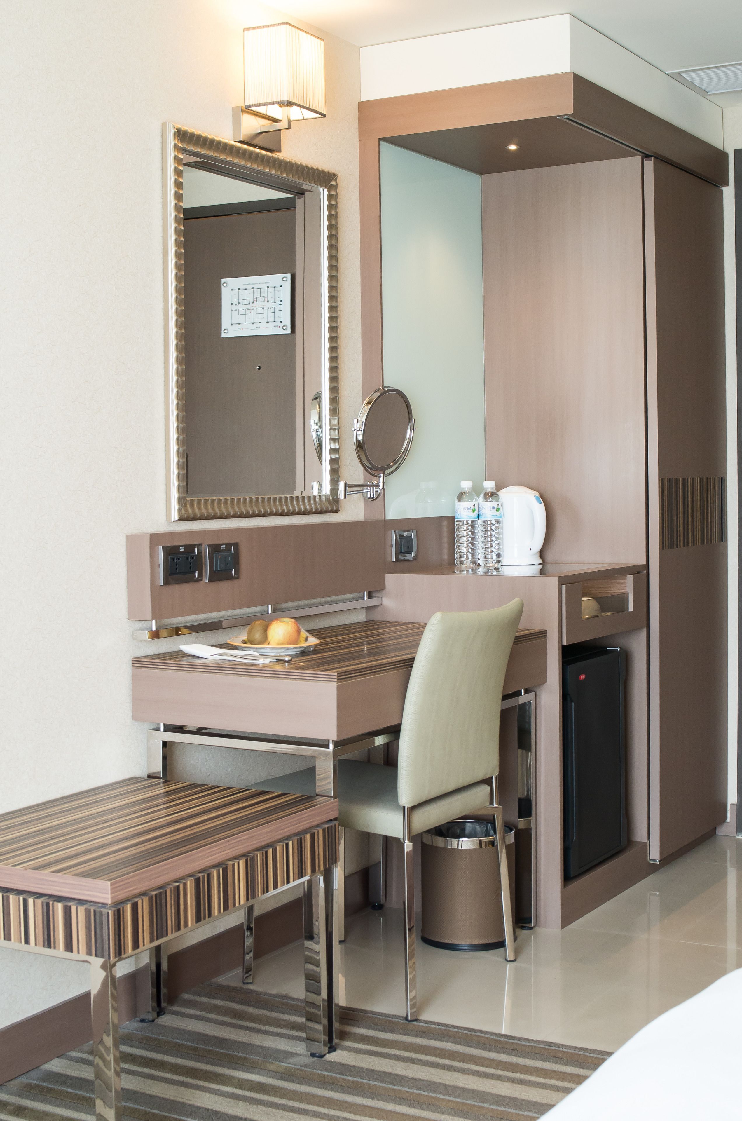 hypo-allergenic bedding, down duvets, pillow-top beds, minibar