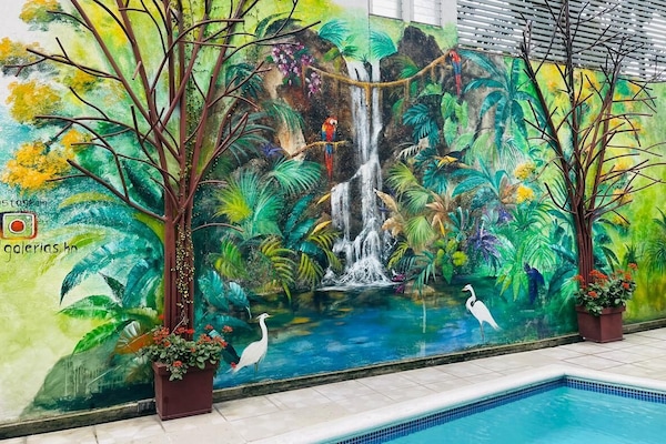 Indoor pool, outdoor pool