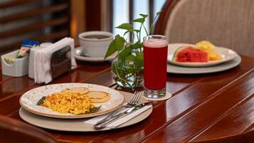 Free daily full breakfast