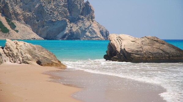 Sun loungers, beach umbrellas