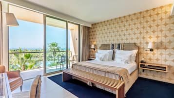 Superior Double Room, Pool View | Minibar, in-room safe, desk, blackout drapes