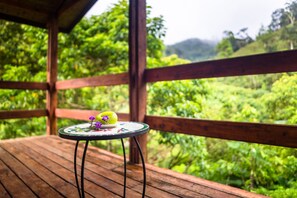 Bangalô panorâmico, 1 quarto, 2 banheiros, ao lado da montanha | Sacada