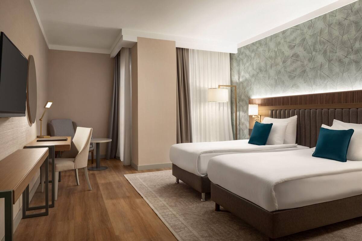 1 quarto, roupas de cama premium, frigobar, cofres nos quartos