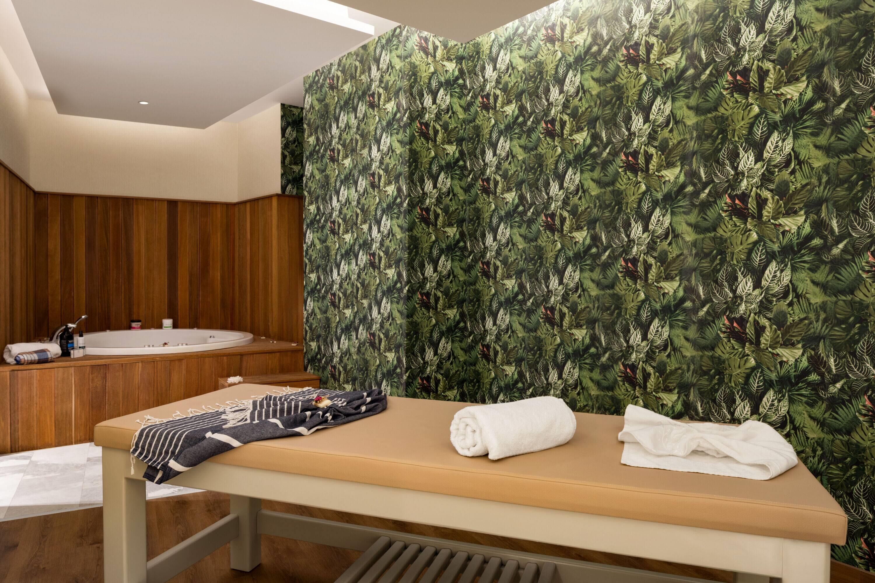 sauna, hot tub, steam room, 4 treatment rooms