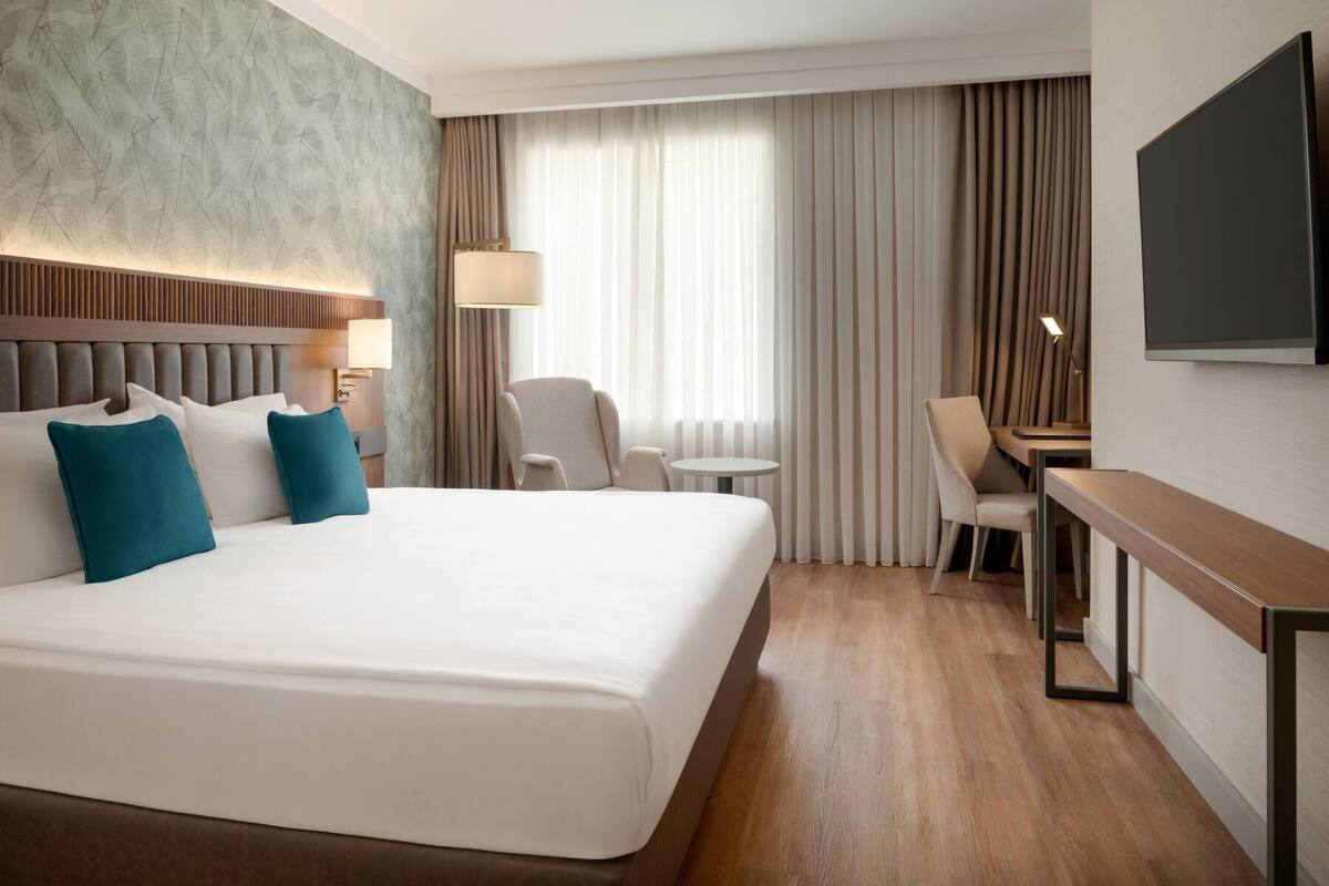 1 quarto, roupas de cama premium, frigobar, cofres nos quartos