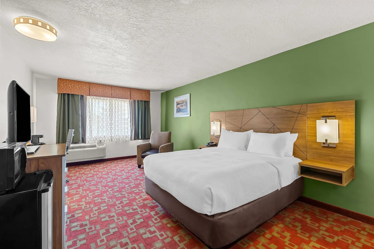 Standard Room, 1 Queen Bed, Non Smoking | Premium bedding, in-room safe, desk, iron/ironing board