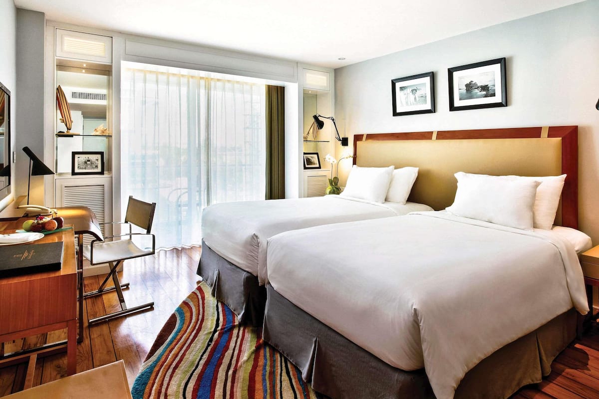 In-room safe, desk, laptop workspace, blackout drapes