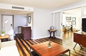 Suite, 1 King Bed (Heritage) | Living room | 42-inch LED TV with cable channels, TV - The Kuta Beach Heritage Hotel Bali - Managed By AccorHotels (Kuta)