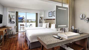 In-room safe, desk, laptop workspace, blackout curtains