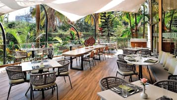 Lunch, dinner served; Middle Eastern cuisine, pool views