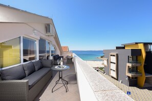Superior Studio, 1 Queen Bed, Terrace, Sea View | Terrace/patio