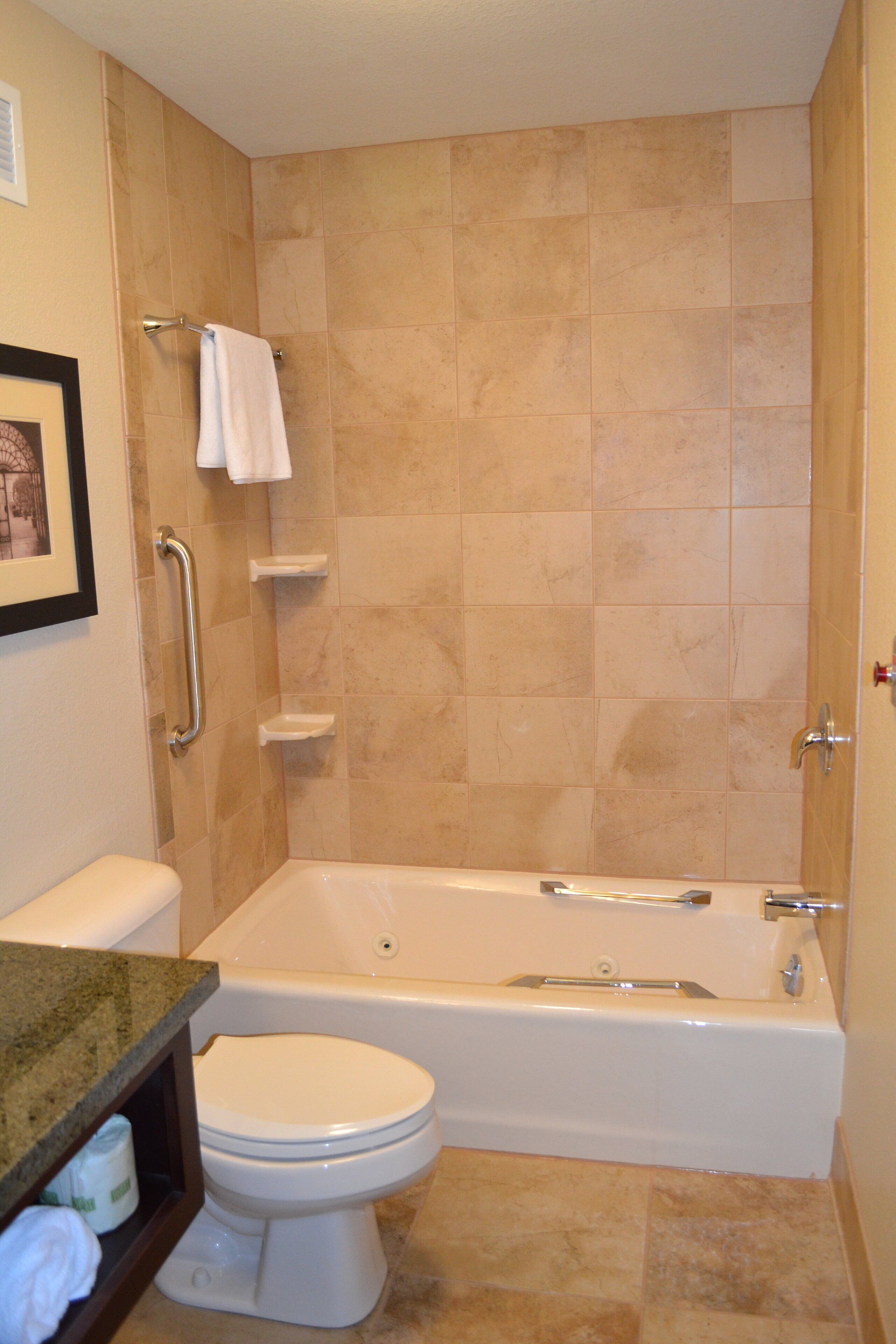 standard room, 2 queen beds (bath shower) | bathroom | shower, free toiletries, hair dryer, towels