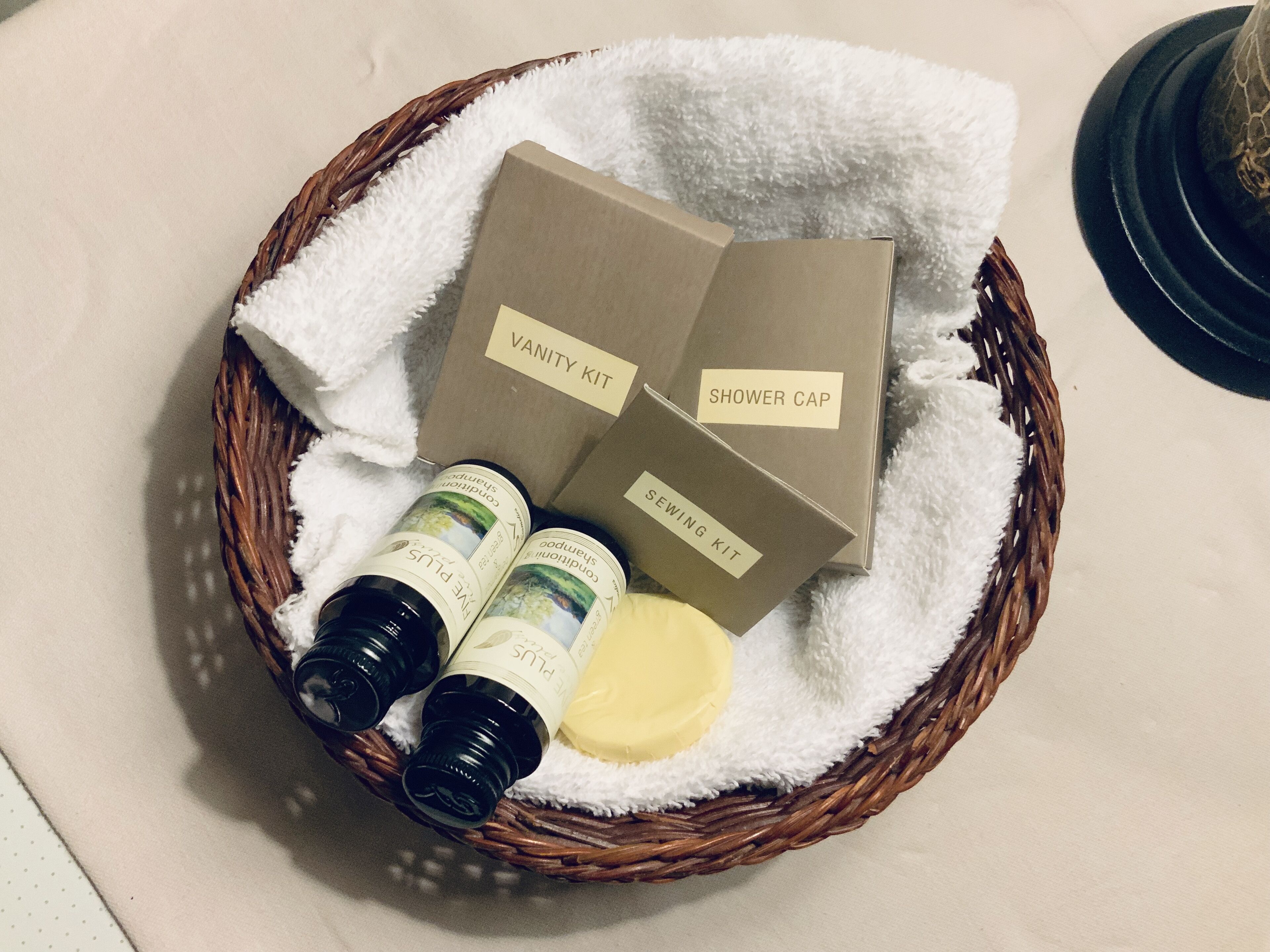 panoramic double or twin room, 1 bedroom, city view, oceanfront | bathroom amenities | shower, slippers, towels