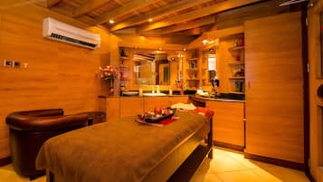 Sauna, body treatments, aromatherapy, body wraps, body scrubs, facials