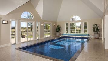 Indoor pool, free pool cabanas