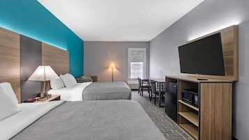 Skrivebord, wi-fi (inkludert) og sengetøy