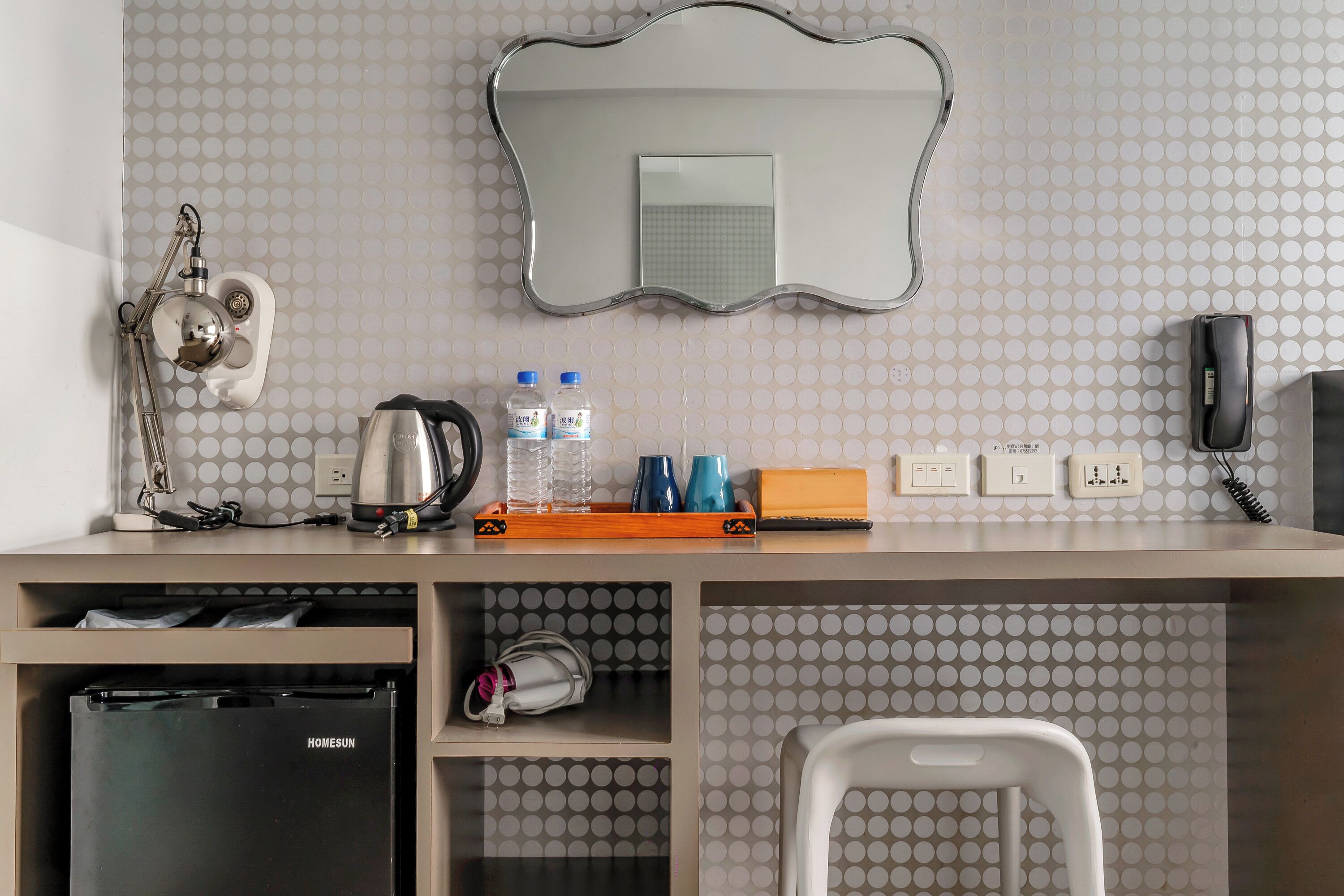 standard double room | desk, blackout curtains, soundproofing, free wired internet