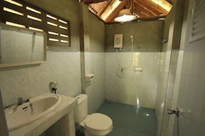 Douche, serviettes fournies