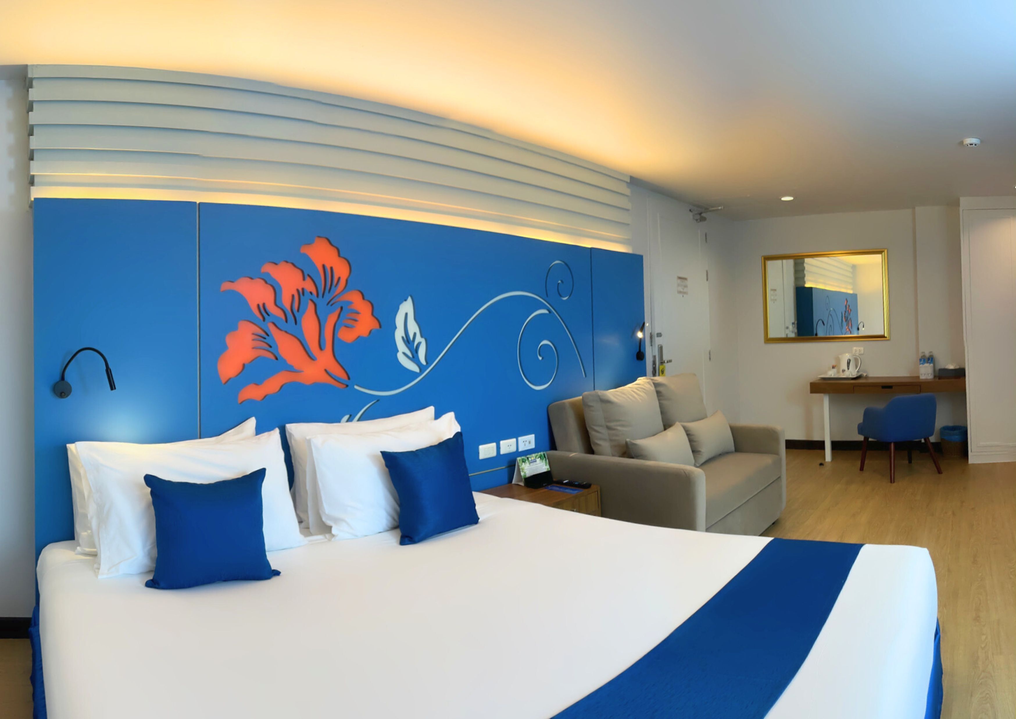 Minibar, in-room safe, desk, blackout curtains