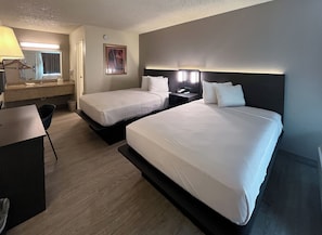 Standard Room, 2 Double Beds, Non Smoking | Egyptian cotton sheets, premium bedding, pillowtop beds, desk