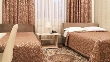 In-room safe, desk, blackout curtains, soundproofing