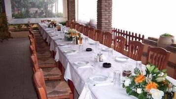 Outdoor banquet area