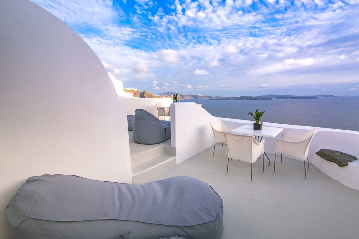 Junior Studio Suite, Hot Tub, Sea View (Dafne Cave) | Terrace/patio