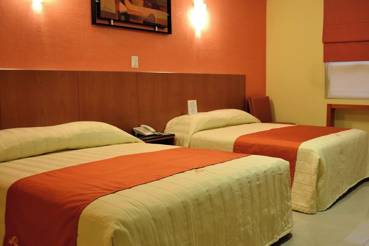 Standard Room, 2 Queen Beds | Premium bedding, in-room safe, desk, laptop workspace