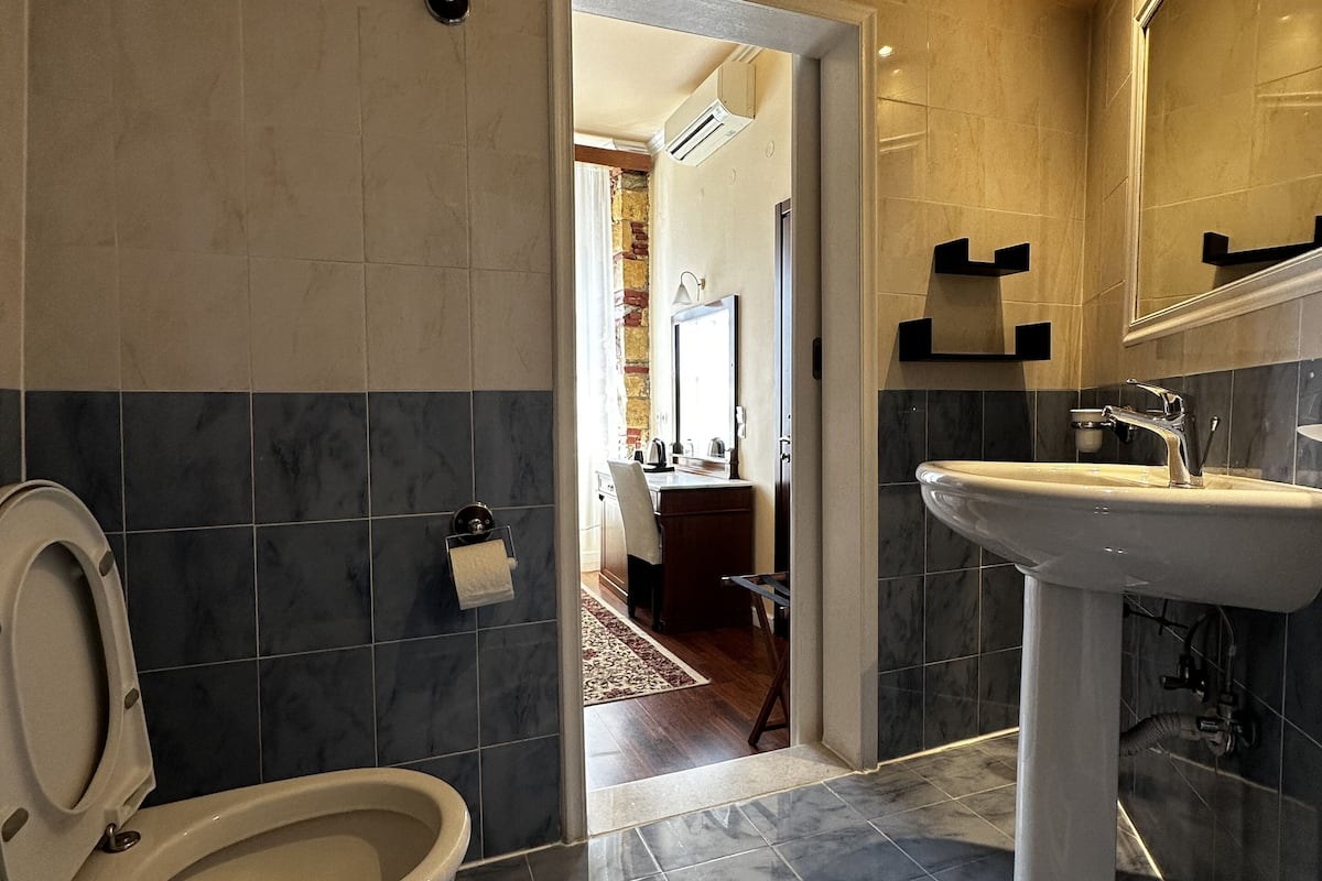 single room, sea view | bathroom | shower, free toiletries, hair dryer, slippers