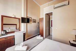 Romantic Double or Twin Room | Premium bedding, individually furnished, desk, laptop workspace - Aktaion Hotel (Syros)