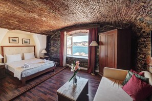 Romantic Triple Room, Sea View | Premium bedding, individually furnished, desk, laptop workspace - Aktaion Hotel (Syros)